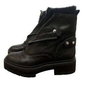 NWOT Sam Edelman Linds Black Front Zipper Zipper Chelsea Boots Sz 8.